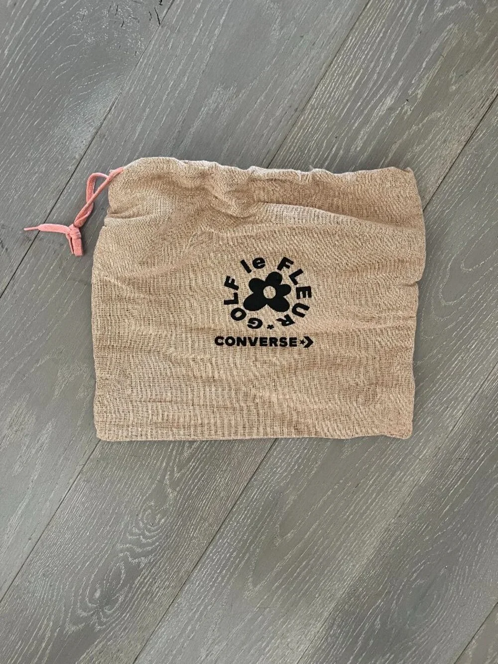 Converse x GOLF le FLEUR Drawstring Shoe/Dust Bag — Natural